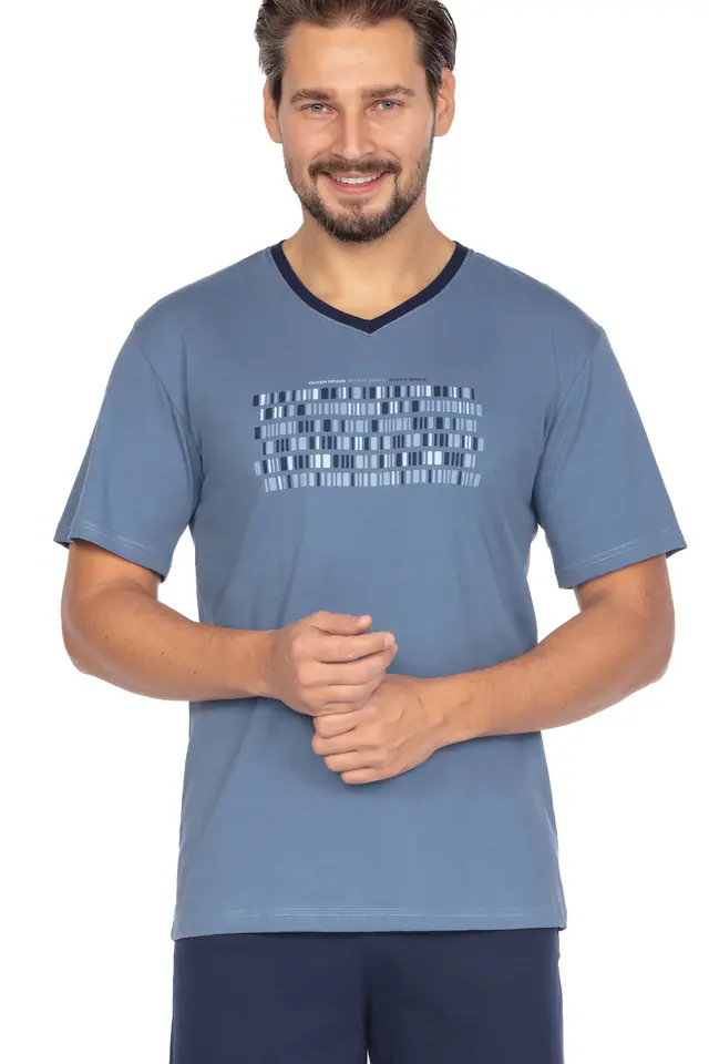 PIŻAMA REGINA MĘSKA 457 XXL-3XL (kolor melange - jasny szary, rozmiar XXL) w sklepie Wasserman.eu