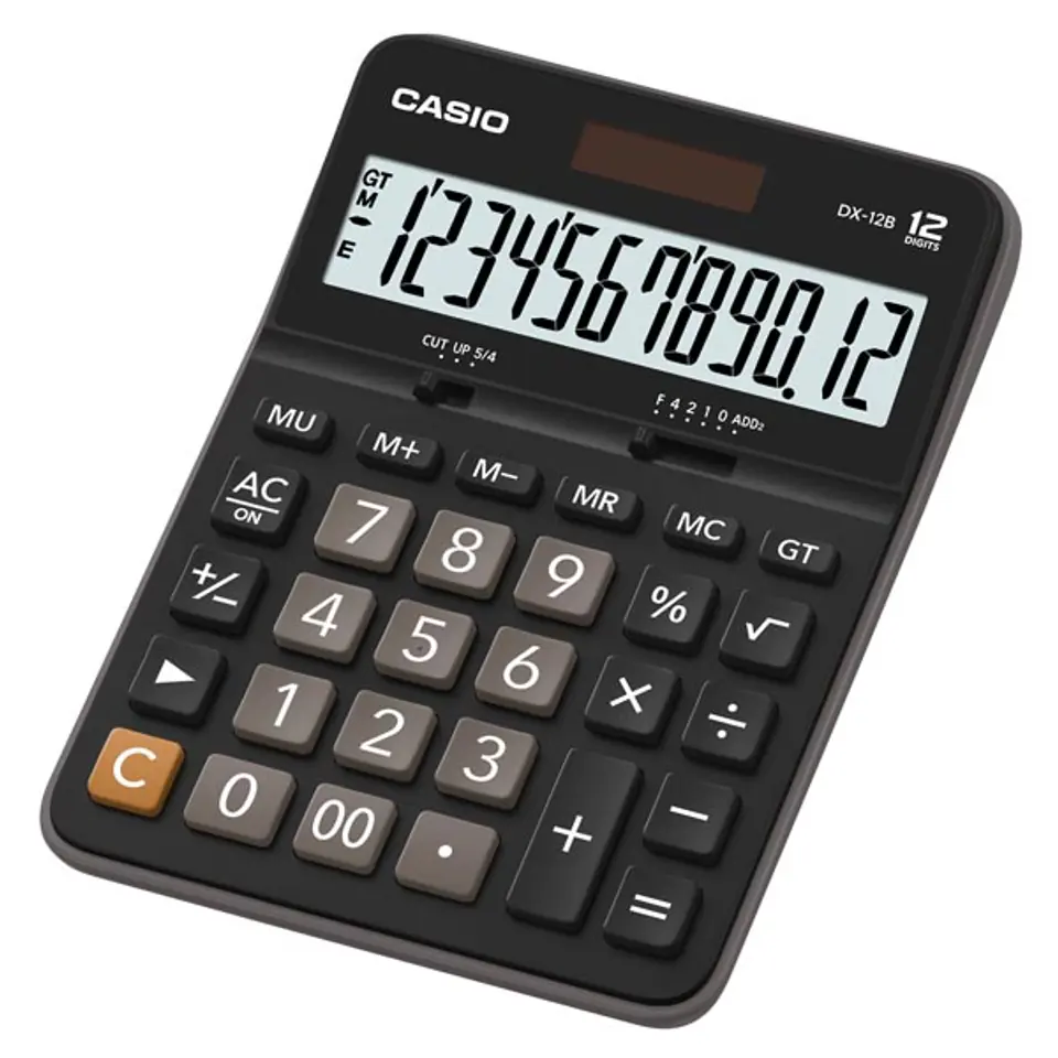 ⁨Casio Kalkulator DX 12 B, czarna, biurkowy, 12 miejsc⁩ w sklepie Wasserman.eu