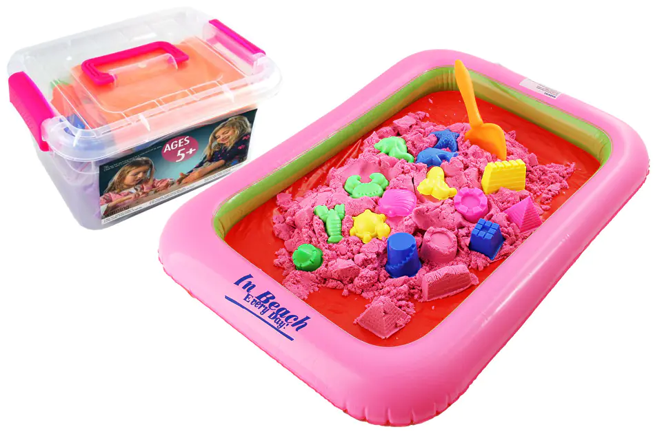 Piasek Kinetyczny w wiaderku 1kg piaskownica + 8 foremek w sklepie Wasserman.eu