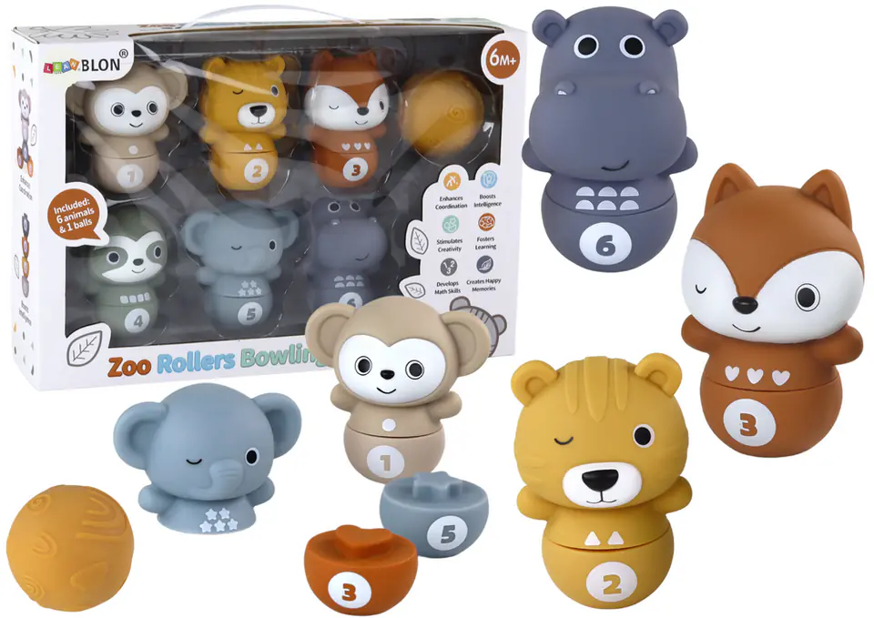 ⁨Bowling Animals For Toddlers Interactive Ball Fun⁩ w sklepie Wasserman.eu