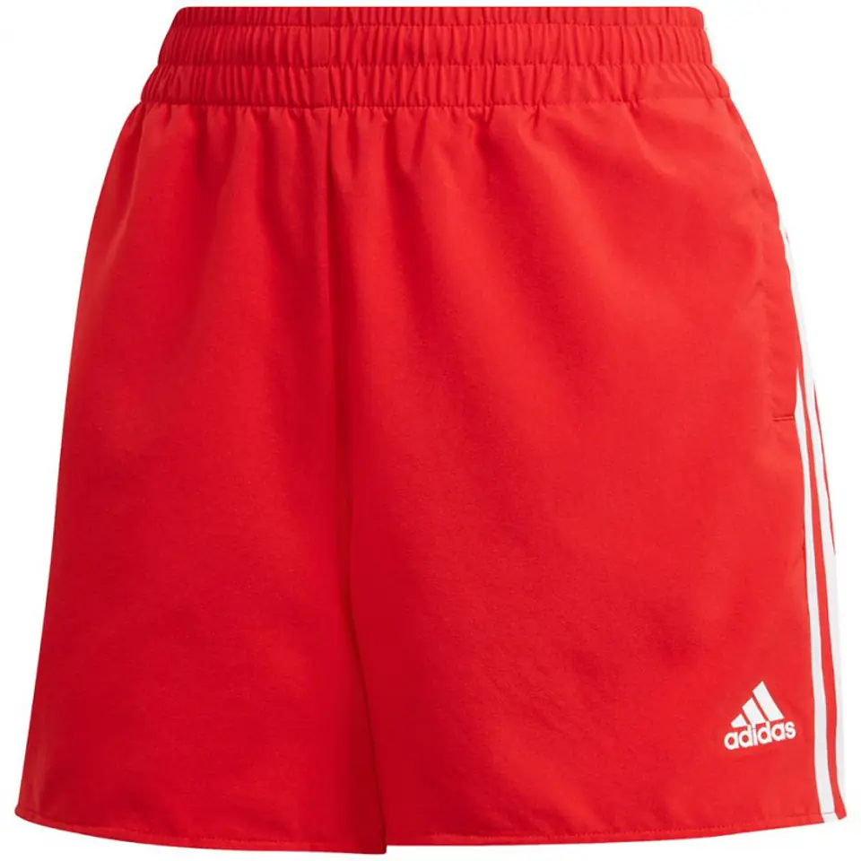 ⁨Spodenki adidas Woven 3-Stripes Sport Shorts W (kolor Czerwony, rozmiar L)⁩ w sklepie Wasserman.eu