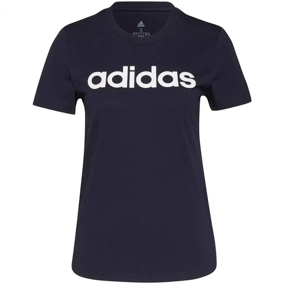 ⁨Koszulka adidas Essentials Slim Logo W H07833 (kolor Granatowy, rozmiar S)⁩ w sklepie Wasserman.eu