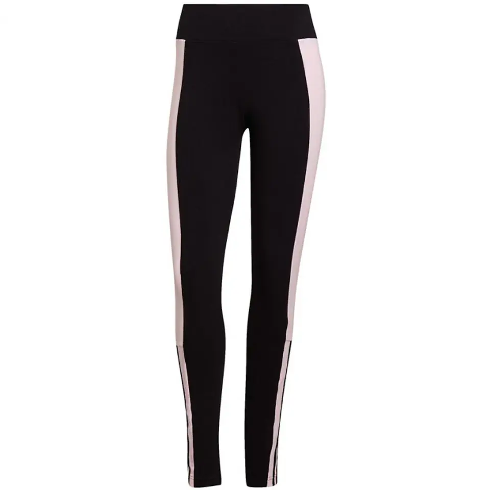 ⁨Legginsy adidas Essentials Colorblock W GS6325 (kolor Czarny. Różowy, rozmiar XS)⁩ w sklepie Wasserman.eu