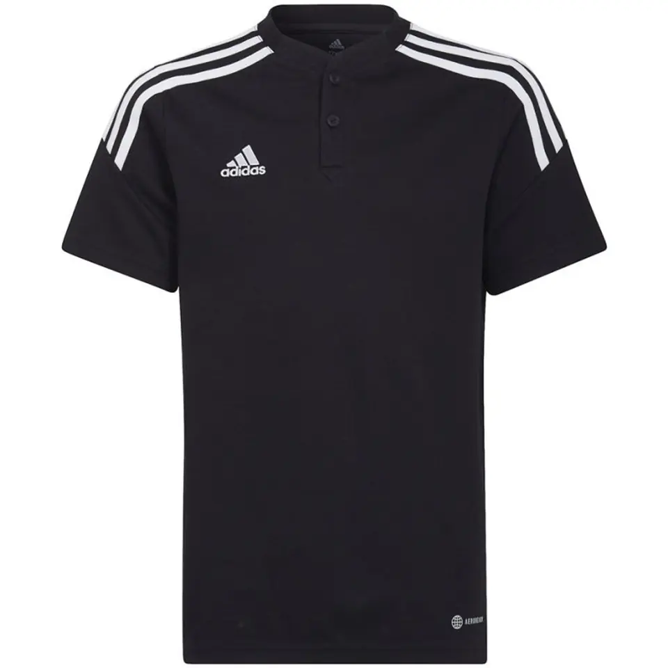 ⁨Koszulka adidas Condivo 22 Polo Jr (kolor Czarny, rozmiar 140cm)⁩ w sklepie Wasserman.eu