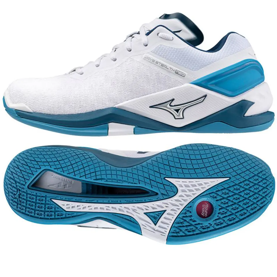⁨Buty do piłki ręcznej Mizuno Wave Stealth Neo M (kolor Biały, rozmiar 44 1/2)⁩ w sklepie Wasserman.eu