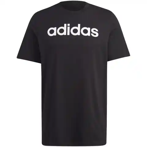 ⁨Koszulka adidas Essentials Single Jersey Linear Embroidered Logo Tee M (kolor Czarny, rozmiar XL)⁩ w sklepie Wasserman.eu
