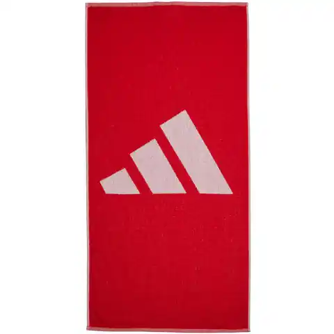 ⁨Ręcznik adidas 3BAR Small (kolor Czerwony)⁩ w sklepie Wasserman.eu