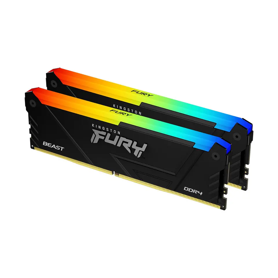 ⁨Kingston Technology FURY 16GB 3200MT/s DDR4 CL16 DIMM (Kit of 2) Beast RGB⁩ at Wasserman.eu