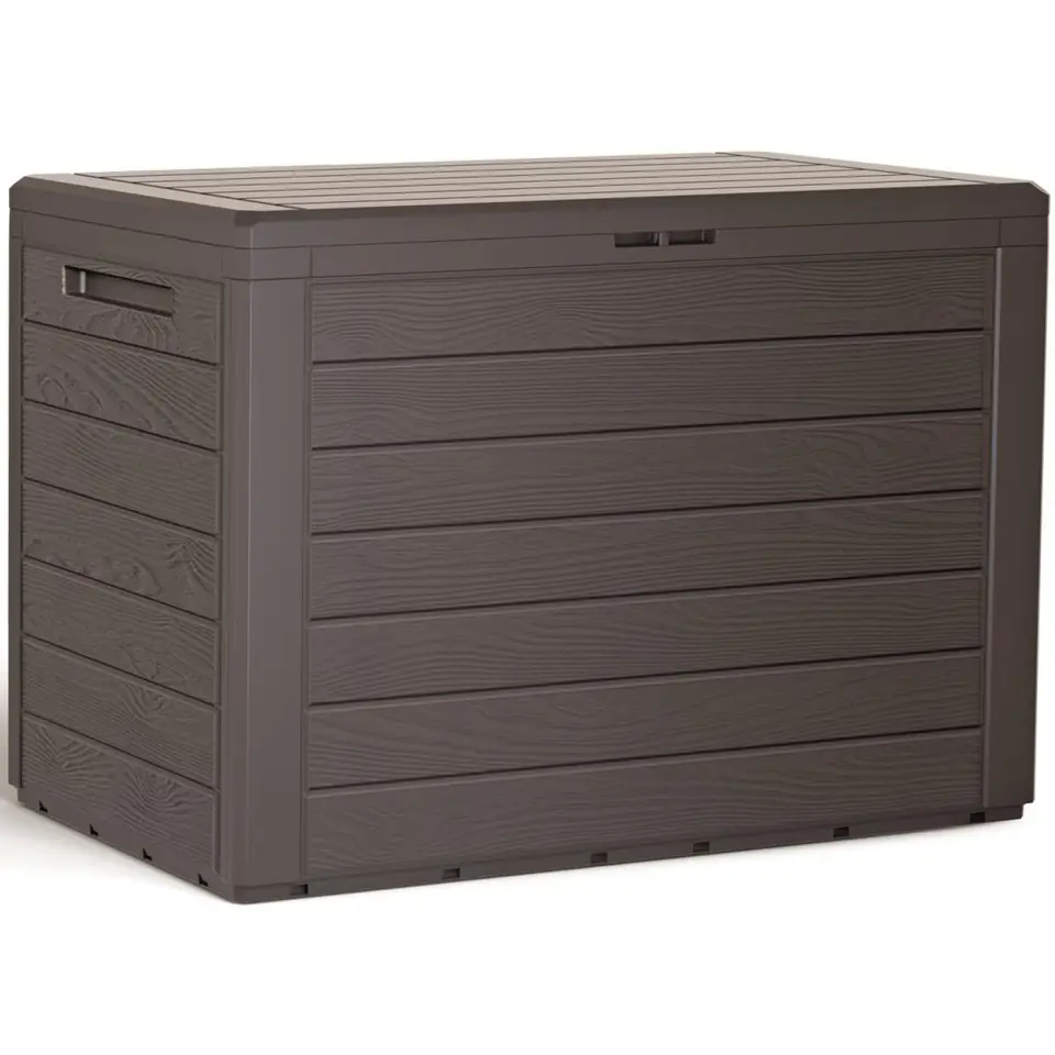 ⁨SKRZYNIA OGRODOWA 190L BRĄZ WOODEBOX⁩ w sklepie Wasserman.eu
