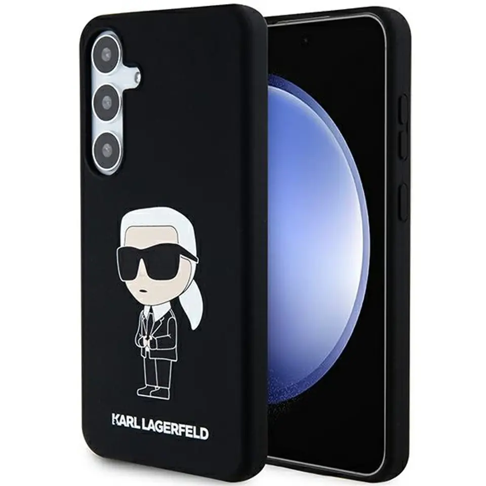 ⁨Karl Lagerfeld KLHCS24MSNIKBCK S24+ S926 hardcase czarny/black Silicone Ikonik⁩ w sklepie Wasserman.eu