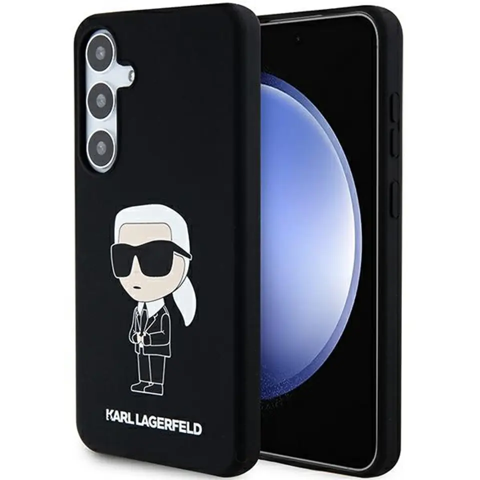 ⁨Karl Lagerfeld KLHCS24SSNIKBCK S24 S921 hardcase czarny/black Silicone Ikonik⁩ w sklepie Wasserman.eu