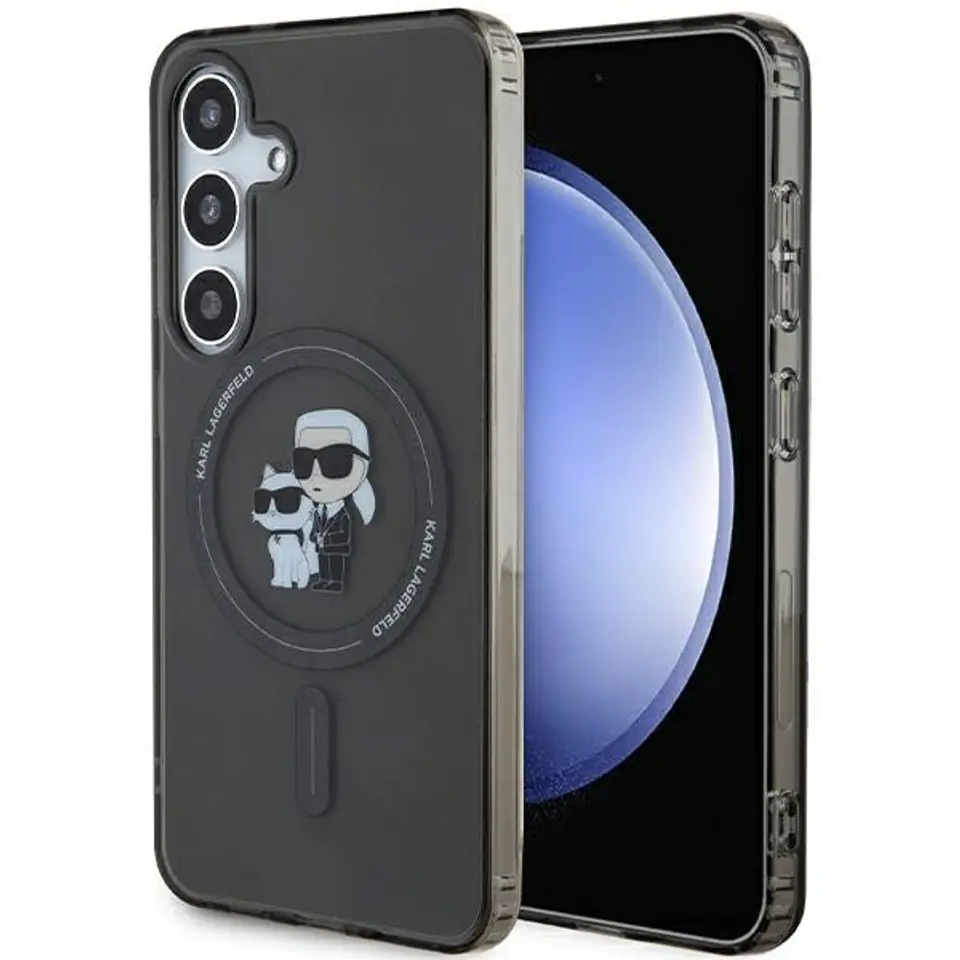 ⁨Karl Lagerfeld KLHMS24SHGKCNOK S24 S921czarny/black hardcase IML Karl&Choupette MagSafe⁩ w sklepie Wasserman.eu