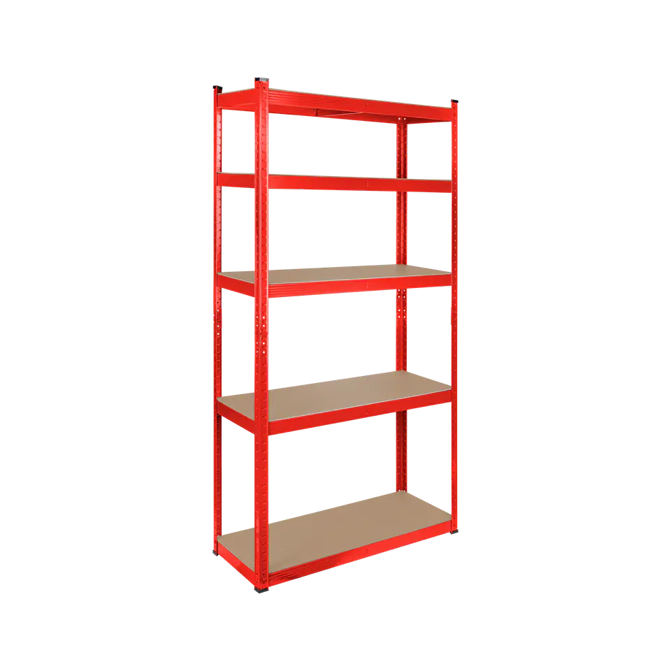 Regał metalowy magazynowy 180x90x40 czerwony Rebel w sklepie Wasserman.eu