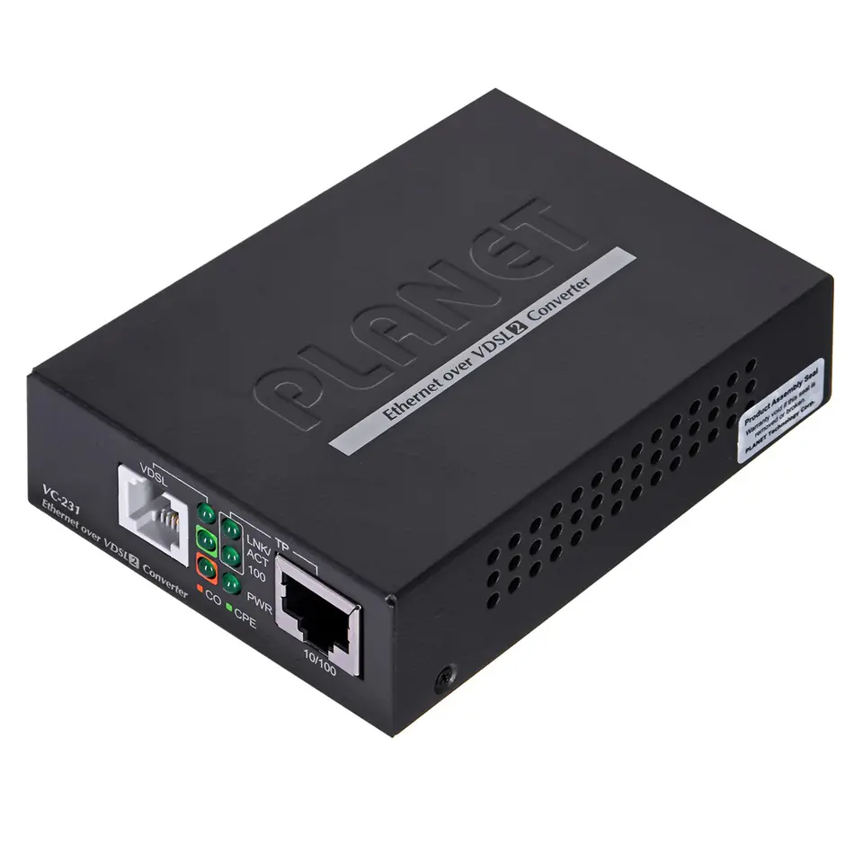 ⁨PLANET VC-231 network media converter 100 Mbit/s Black⁩ at Wasserman.eu