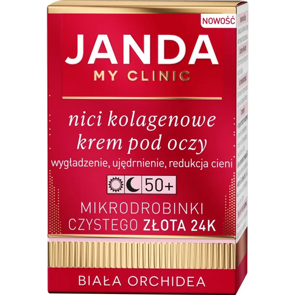 ⁨JANDA MY CLINIC Nici Kolagenowe Krem pod oczy na dzień i noc 50+  15ml⁩ w sklepie Wasserman.eu