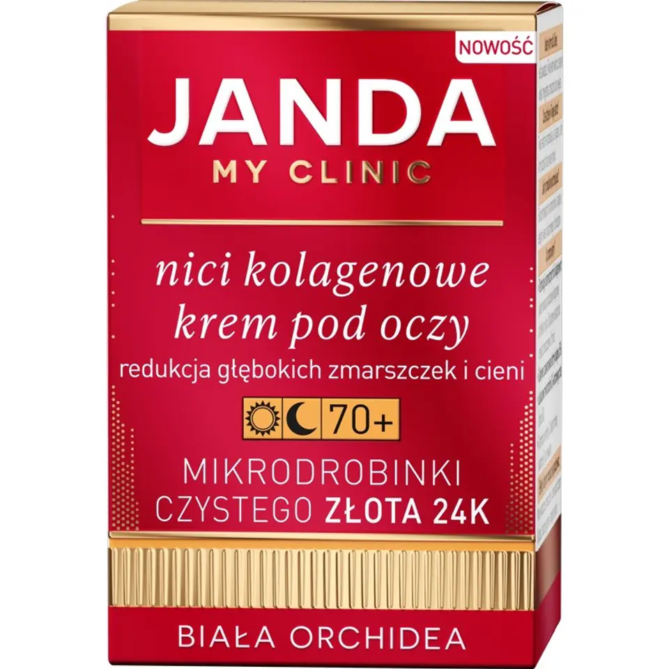 ⁨JANDA MY CLINIC Nici Kolagenowe Krem pod oczy na dzień i noc 70+  15ml⁩ w sklepie Wasserman.eu