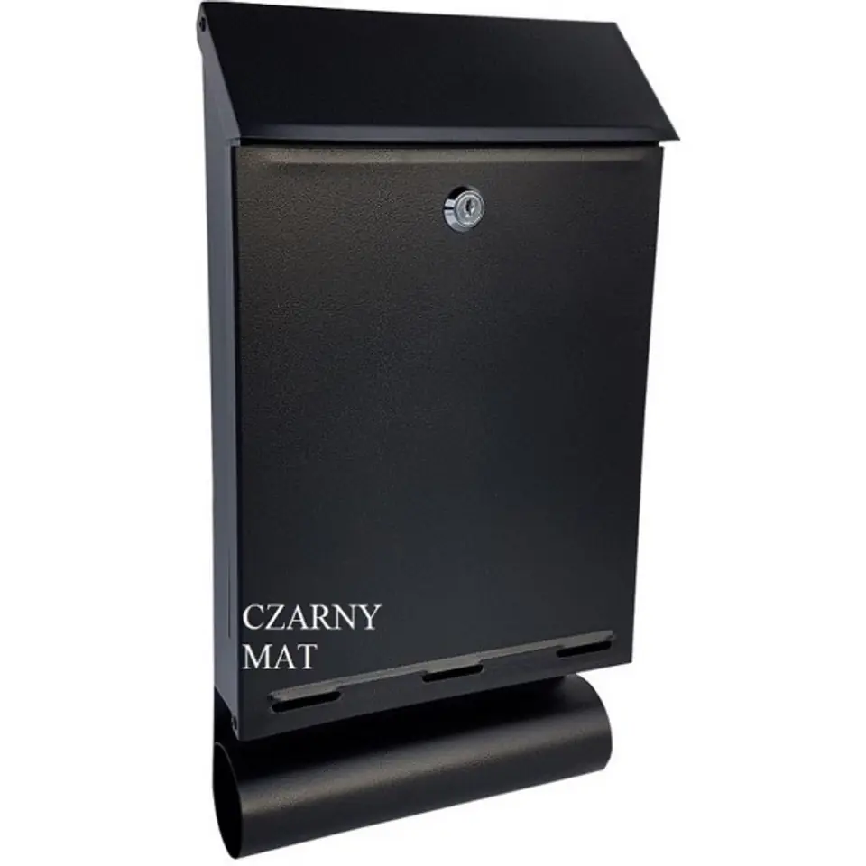 ⁨LETTER BOX WITH TUBE A-4T BLACK-MAT⁩ at Wasserman.eu