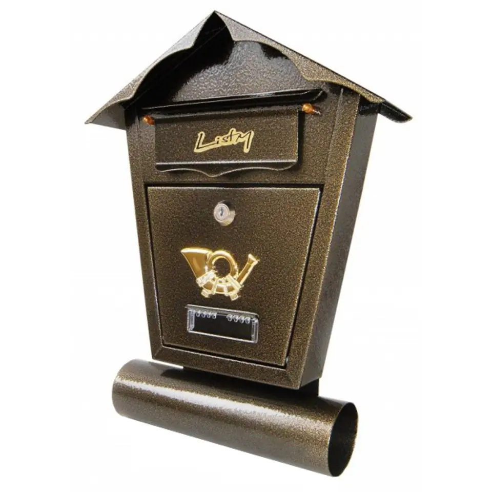 ⁨LETTER BOX WITH SD1T TUBE GOLD-ANTIQUE⁩ at Wasserman.eu