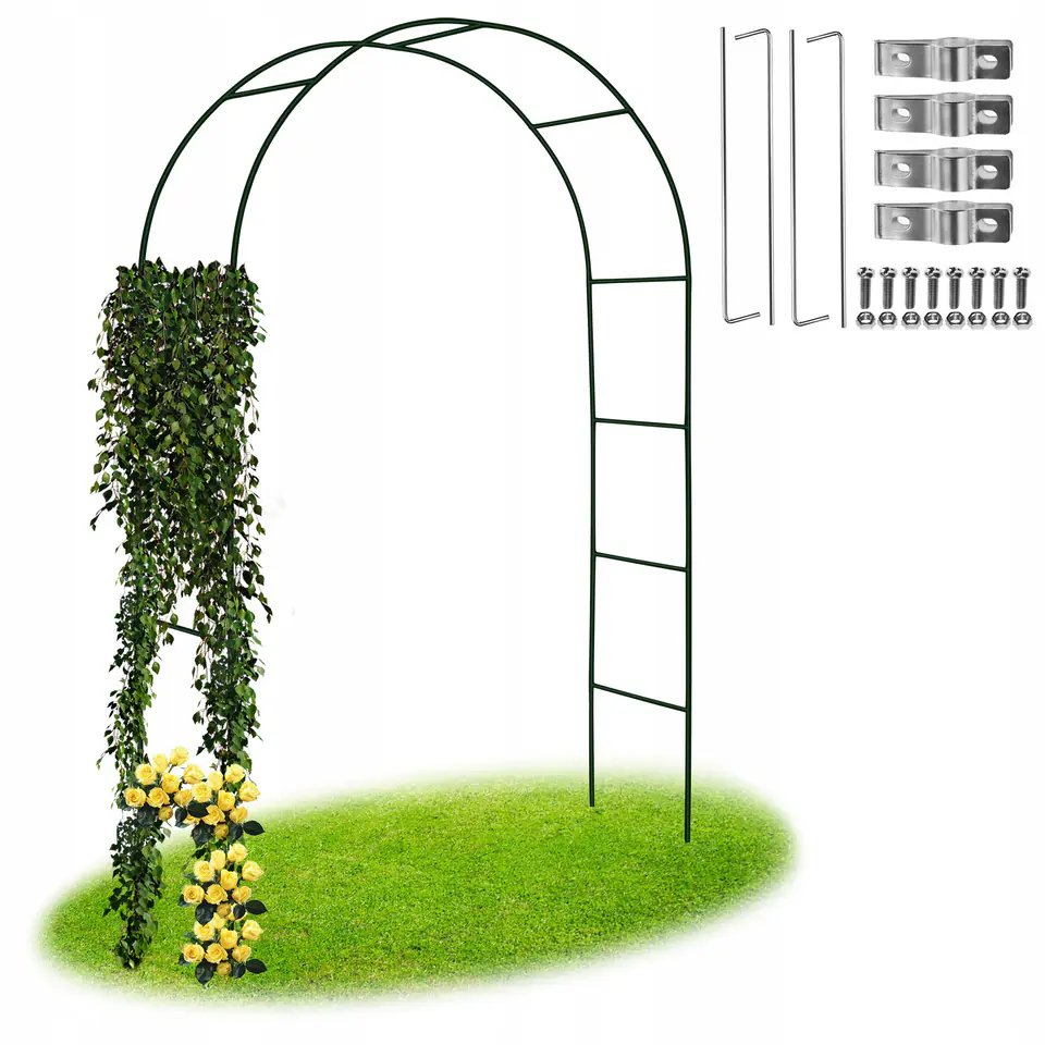 ⁨Pergola metalowa łuk czarna 240 cm⁩ w sklepie Wasserman.eu