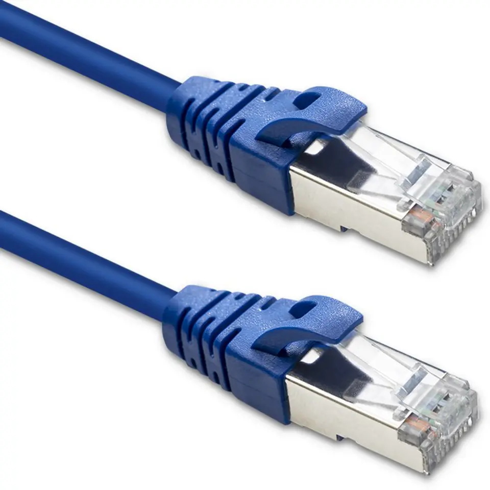 ⁨Qoltec Kabel Patchcord FTP | CAT6 | 2 x RJ-45 | 5m | High speed | Gold | Ekranowany⁩ w sklepie Wasserman.eu