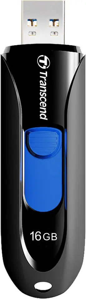 ⁨Pendrive (USB stick) TRANSCEND 16 GB USB 3.0 Black⁩ at Wasserman.eu