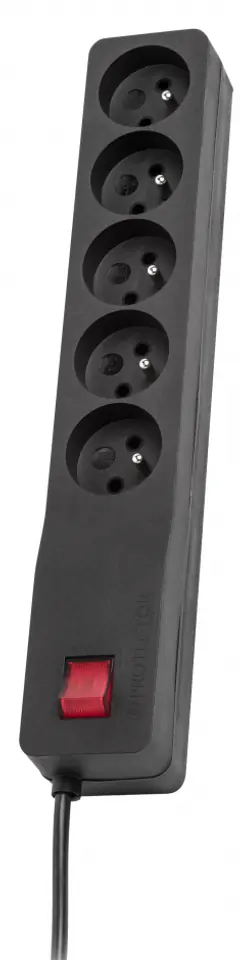 ⁨Surge protector ZX 510, 1L, black, 2,5M⁩ at Wasserman.eu