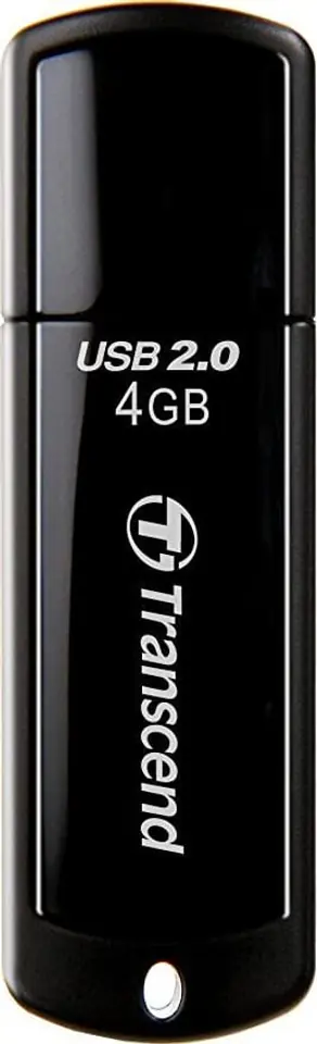 ⁨Pendrive TRANSCEND JetFlash 350 4 GB (4 GB /USB 2.0 /Czarny )⁩ w sklepie Wasserman.eu