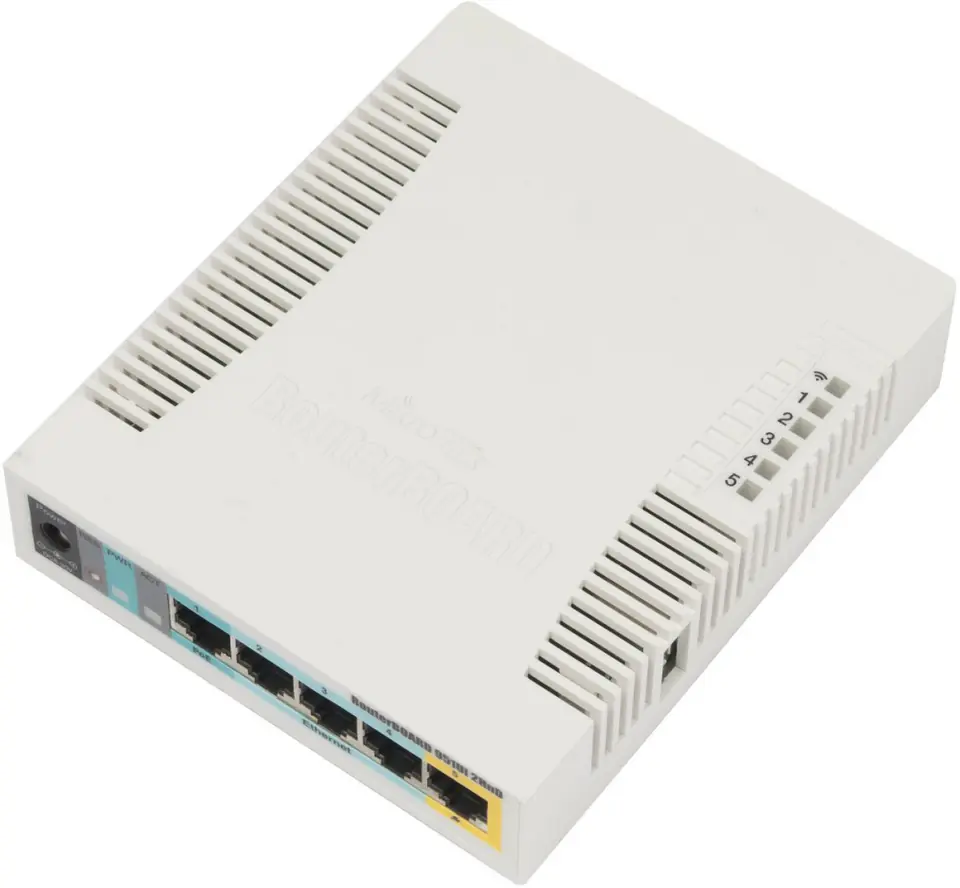 ⁨MIKROTIK RB951UI-2HND ROUTERBOARD PLASTIK CASE 600MHZ, 128MB, 5XFE, 2X2MIMO, 1XUSB, 2,4GHZ, 2,5DBI, L4⁩ w sklepie Wasserman.eu