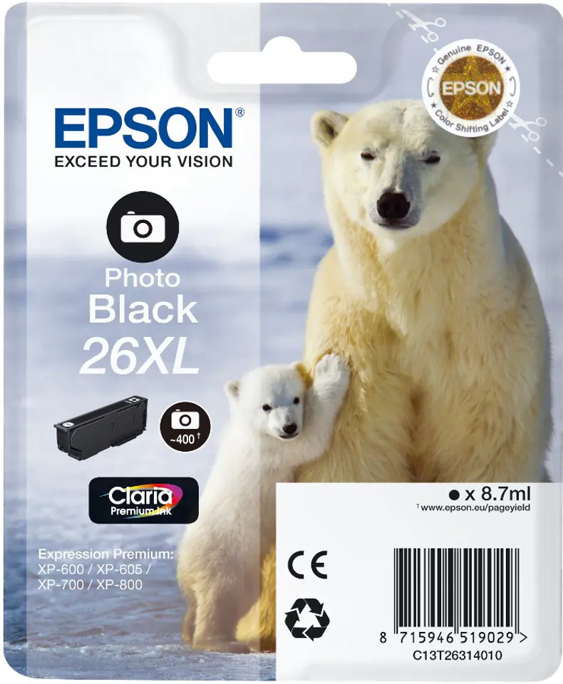 Wkład EPSON 26XL Czarny Photo C13T26314010 w sklepie Wasserman.eu