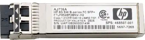 ⁨Przełącznik Fibre Channel HP 8Gb Shortwave B-series Fibre Channel 1 Pack SFP+ Transceiver AJ716B⁩ w sklepie Wasserman.eu
