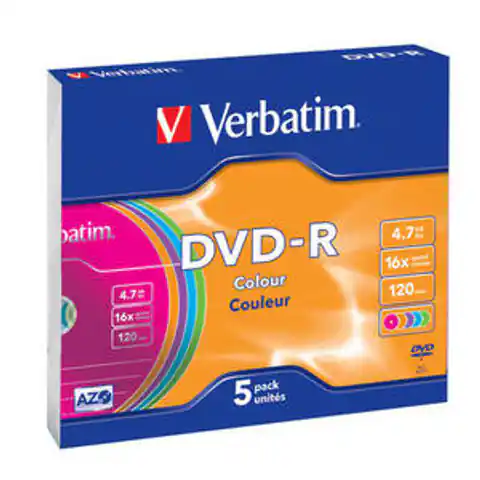 ⁨DVD-R VERBATIM 4.7 GB 16x Slim 5 pcs⁩ at Wasserman.eu