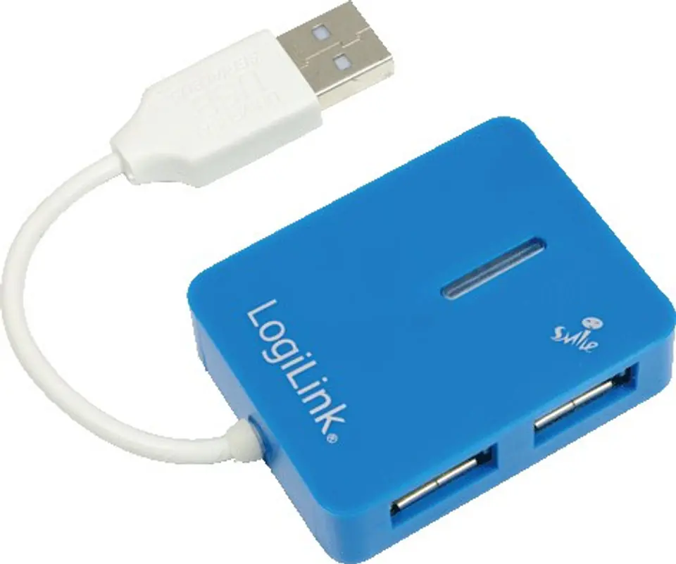 ⁨Hub USB LOGILINK USB 2.0 Hub 4-Port Smile⁩ w sklepie Wasserman.eu