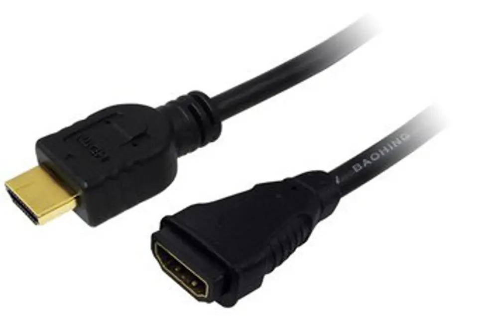 ⁨LOGILINK HDMI (M) - HDMI (F) 5 m 5m /s1x HDMI (wtyk) 1x HDMI (gniazdo)⁩ w sklepie Wasserman.eu