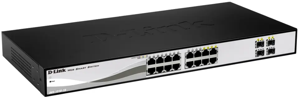 ⁨D-Link DGS-1210-16 network switch Managed L2 Black, Gray⁩ at Wasserman.eu