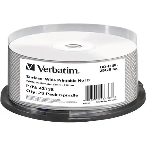 ⁨BD-R VERBATIM 25 GB 6x Spindle 25 pcs⁩ at Wasserman.eu