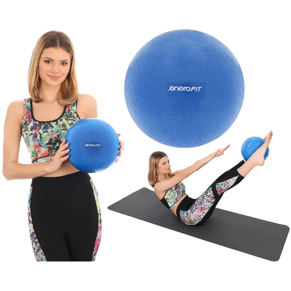 ⁨PIŁKA FITNESS PILATES 25CM NIEBIESKA ENERO FIT⁩ w sklepie Wasserman.eu