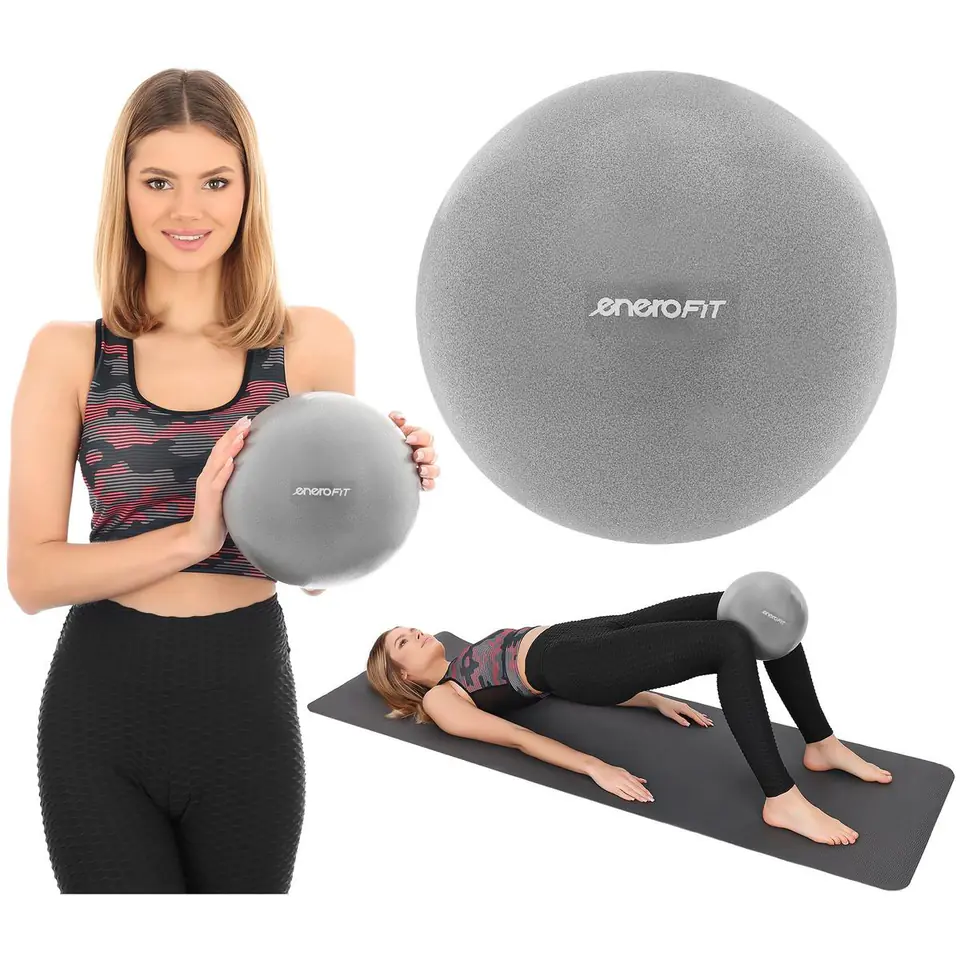 ⁨PIŁKA FITNESS PILATES 25CM SZARA ENERO FIT⁩ w sklepie Wasserman.eu