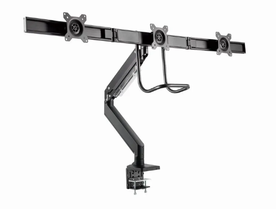 ⁨Gembird MA-DA3-03 monitor mount / stand 68.6 cm (27") Black Desk⁩ at Wasserman.eu