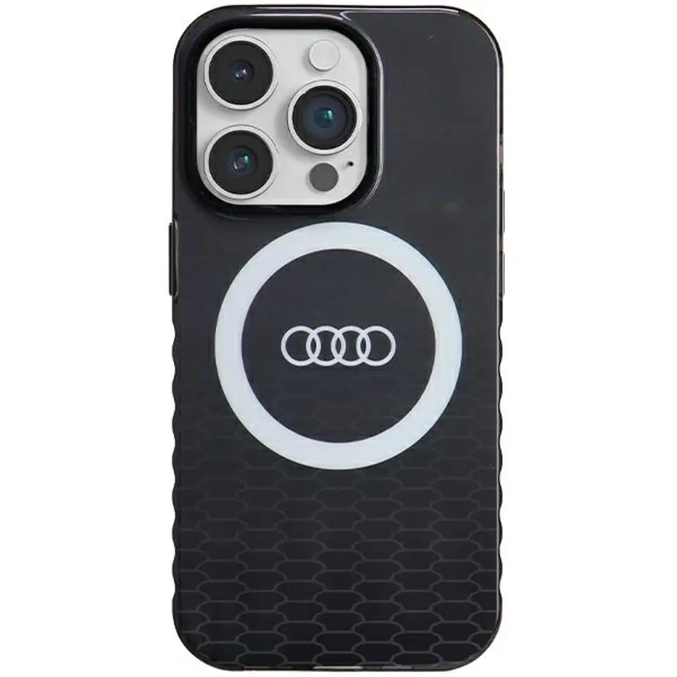 ⁨Audi IML Big Logo MagSafe Case iPhone 14 Pro 6.1" czarny/black hardcase AU-IMLMIP14P-Q5/D2-BK⁩ w sklepie Wasserman.eu