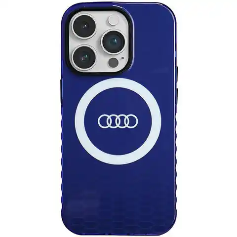 ⁨Audi IML Big Logo MagSafe Case iPhone 14 Pro 6.1" niebieski/navy blue hardcase AU-IMLMIP14P-Q5/D2-BE⁩ w sklepie Wasserman.eu