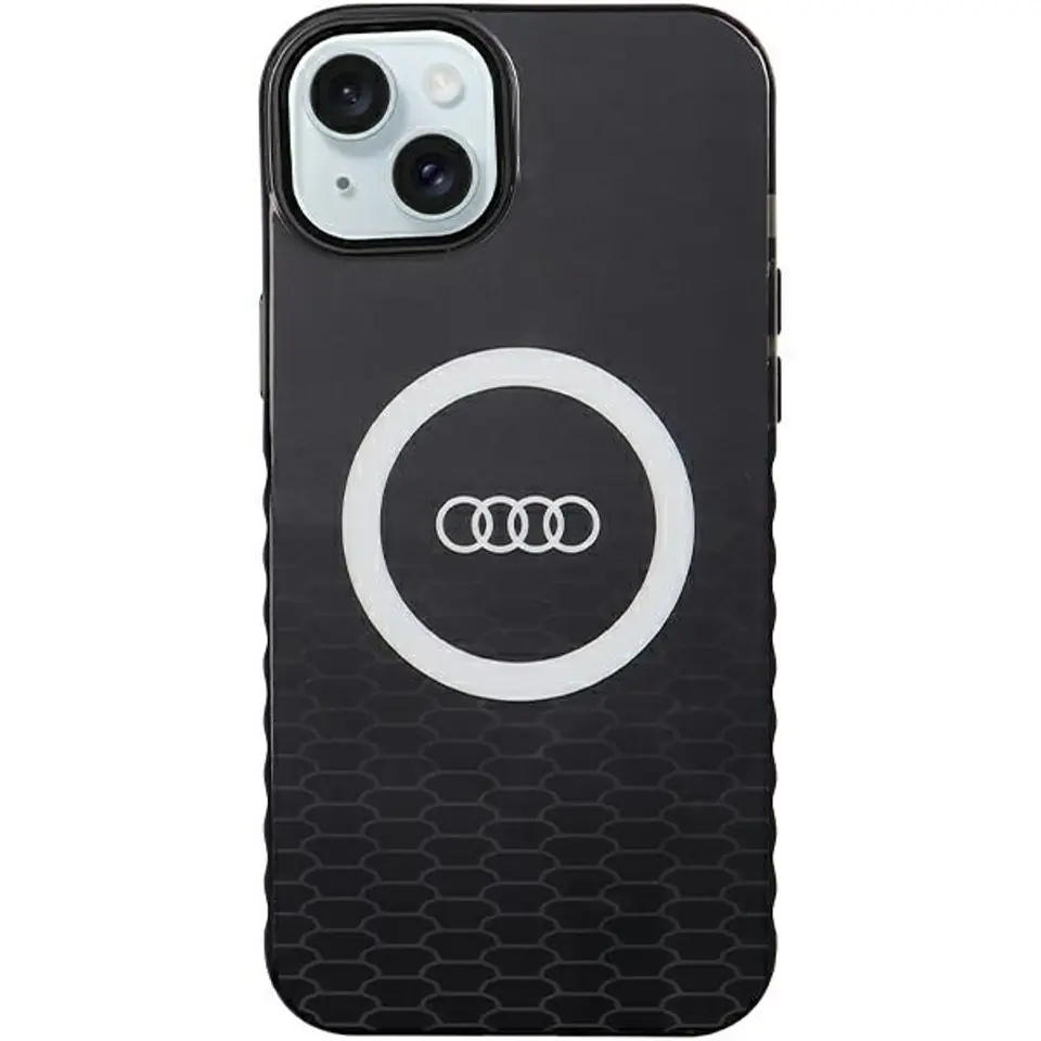 ⁨Audi IML Big Logo MagSafe Case iPhone 15 Plus / 14 Plus 6.7" czarny/black hardcase AU-IMLMIP15M-Q5/D2-BK⁩ w sklepie Wasserman.eu