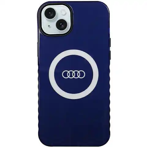 ⁨Audi IML Big Logo MagSafe Case iPhone 15 Plus / 14 Plus 6.7" niebieski/navy blue hardcase AU-IMLMIP15M-Q5/D2-BE⁩ w sklepie Wasserman.eu