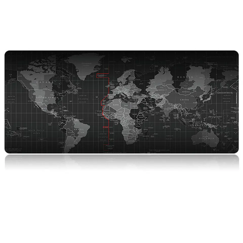 ⁨Podkładka pod mysz na biurko mata mapa świata 40x90cm⁩ w sklepie Wasserman.eu