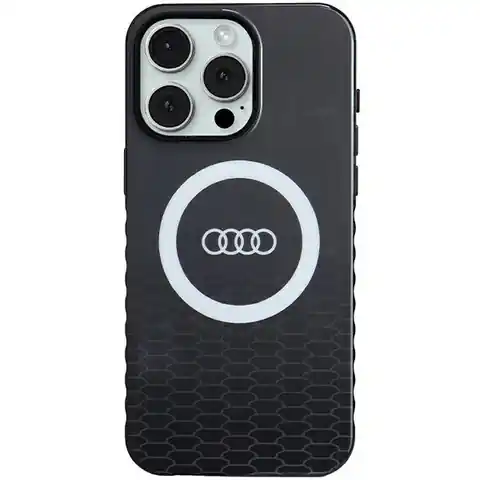 ⁨Audi IML Big Logo MagSafe Case iPhone 15 Pro Max 6.7" czarny/black hardcase AU-IMLMIP15PM-Q5/D2-BK⁩ w sklepie Wasserman.eu