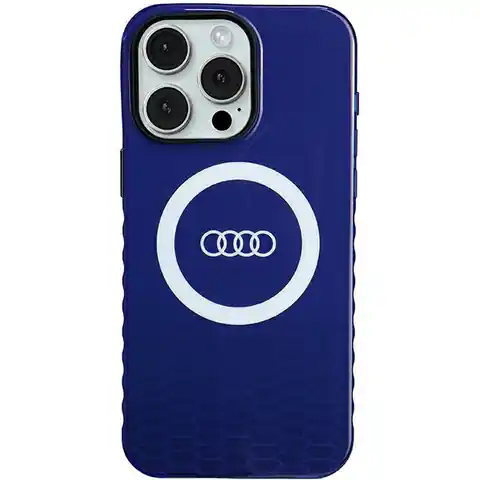 ⁨Audi IML Big Logo MagSafe Case iPhone 15 Pro Max 6.7" niebieski/navy blue hardcase AU-IMLMIP15PM-Q5/D2-BE⁩ w sklepie Wasserman.eu
