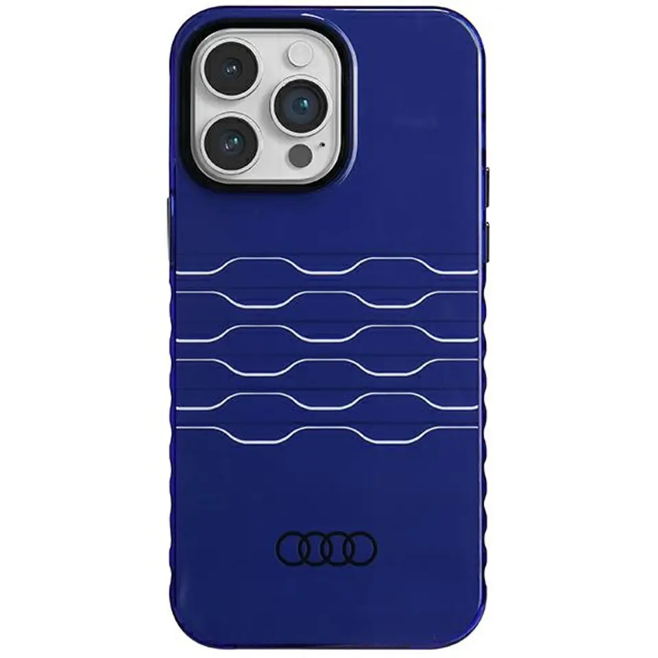 ⁨Audi IML MagSafe Case iPhone 14 Pro Max 6.7" niebieski/navy blue hardcase AU-IMLMIP14PM-A6/D3-BE⁩ w sklepie Wasserman.eu