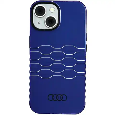 ⁨Audi IML MagSafe Case iPhone 15 / 14 / 13 6.1" niebieski/navy blue hardcase AU-IMLMIP15-A6/D3-BE⁩ w sklepie Wasserman.eu