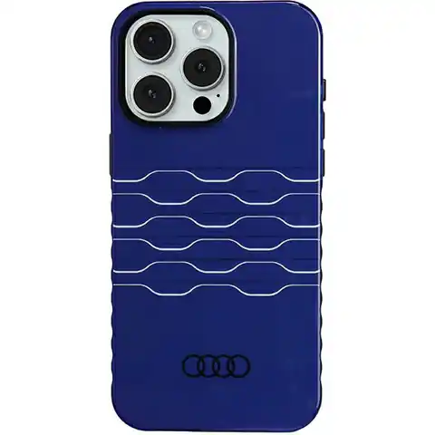 ⁨Audi IML MagSafe Case iPhone 15 Pro Max 6.7" niebieski/navy blue hardcase AU-IMLMIP15PM-A6/D3-BE⁩ w sklepie Wasserman.eu