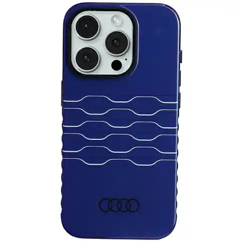 ⁨Audi IML MagSafe Case iPhone 15 Pro 6.1" niebieski/navy blue hardcase AU-IMLMIP15P-A6/D3-BE⁩ w sklepie Wasserman.eu