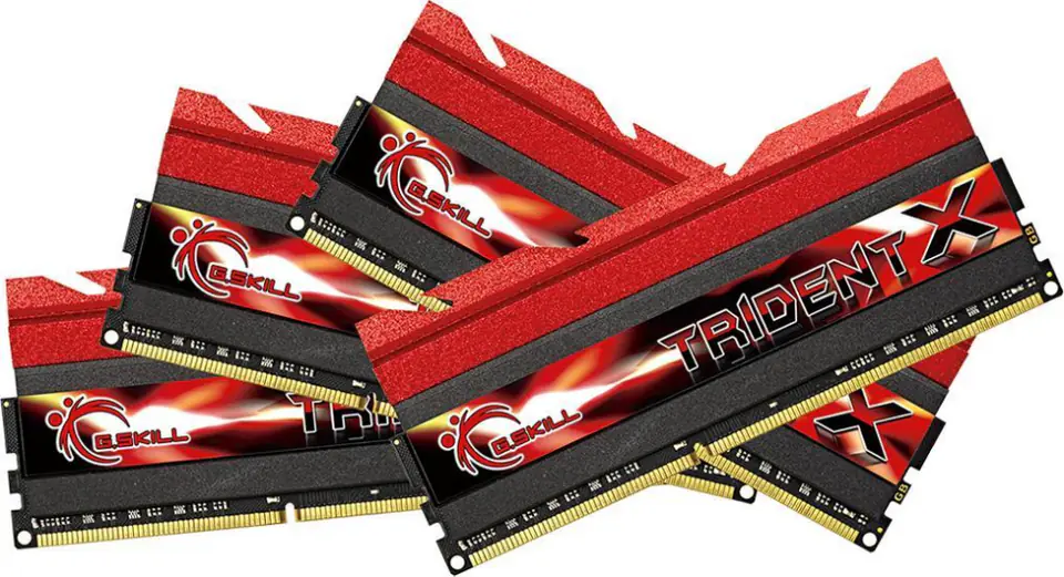 ⁨G.SKILL TridentX F3-2400C10Q-32GTX Memory Kit (DDR3 DIMM; 4 x 8 GB; 2400 MHz; CL10)⁩ at Wasserman.eu